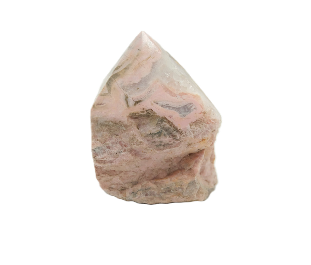 Rhodochrosite Polished Point with Flat Base