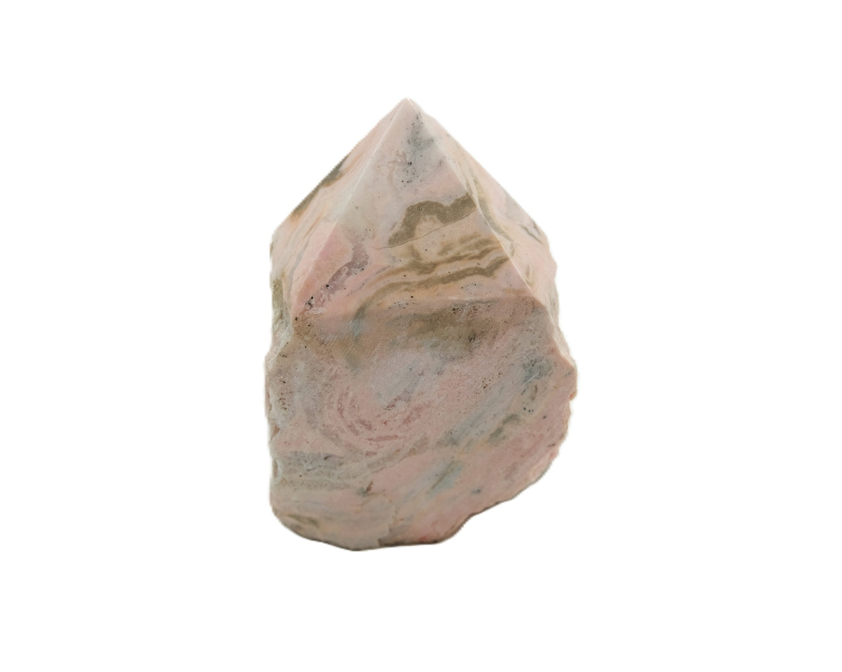 Rhodochrosite Polished Point with Flat Base