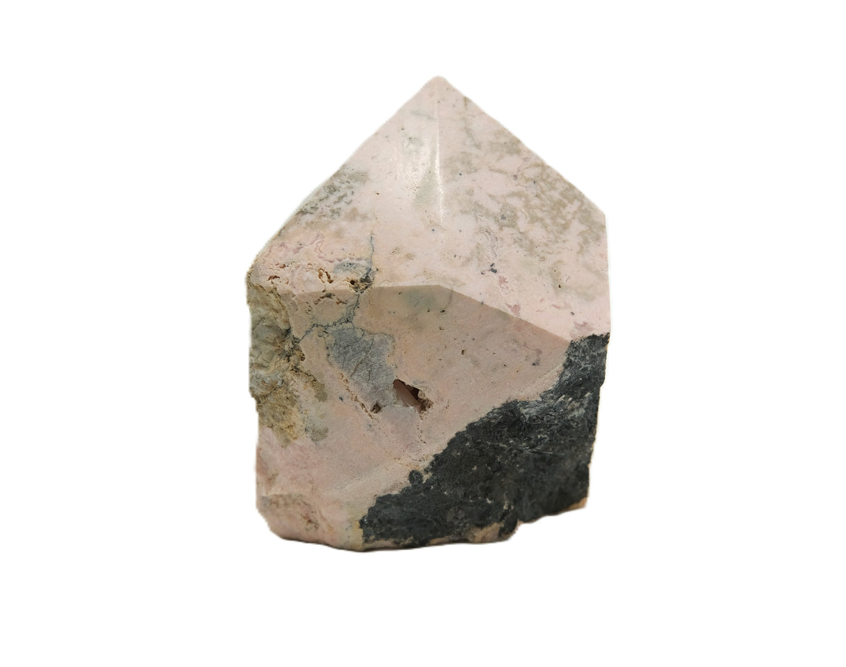Rhodochrosite Polished Point with Flat Base