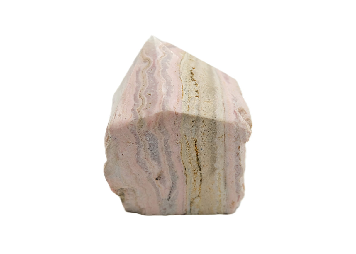 Rhodochrosite Polished Point with Flat Base