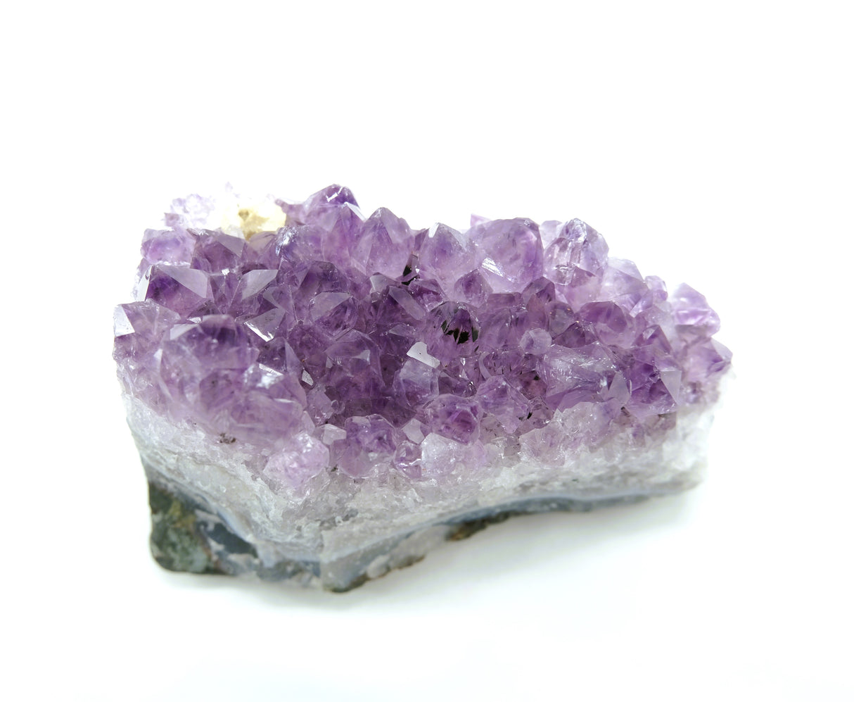 Amethyst Natural Crystal Cluster 106 | Standing Flat Base | 14 Ounces | Reiki Charged