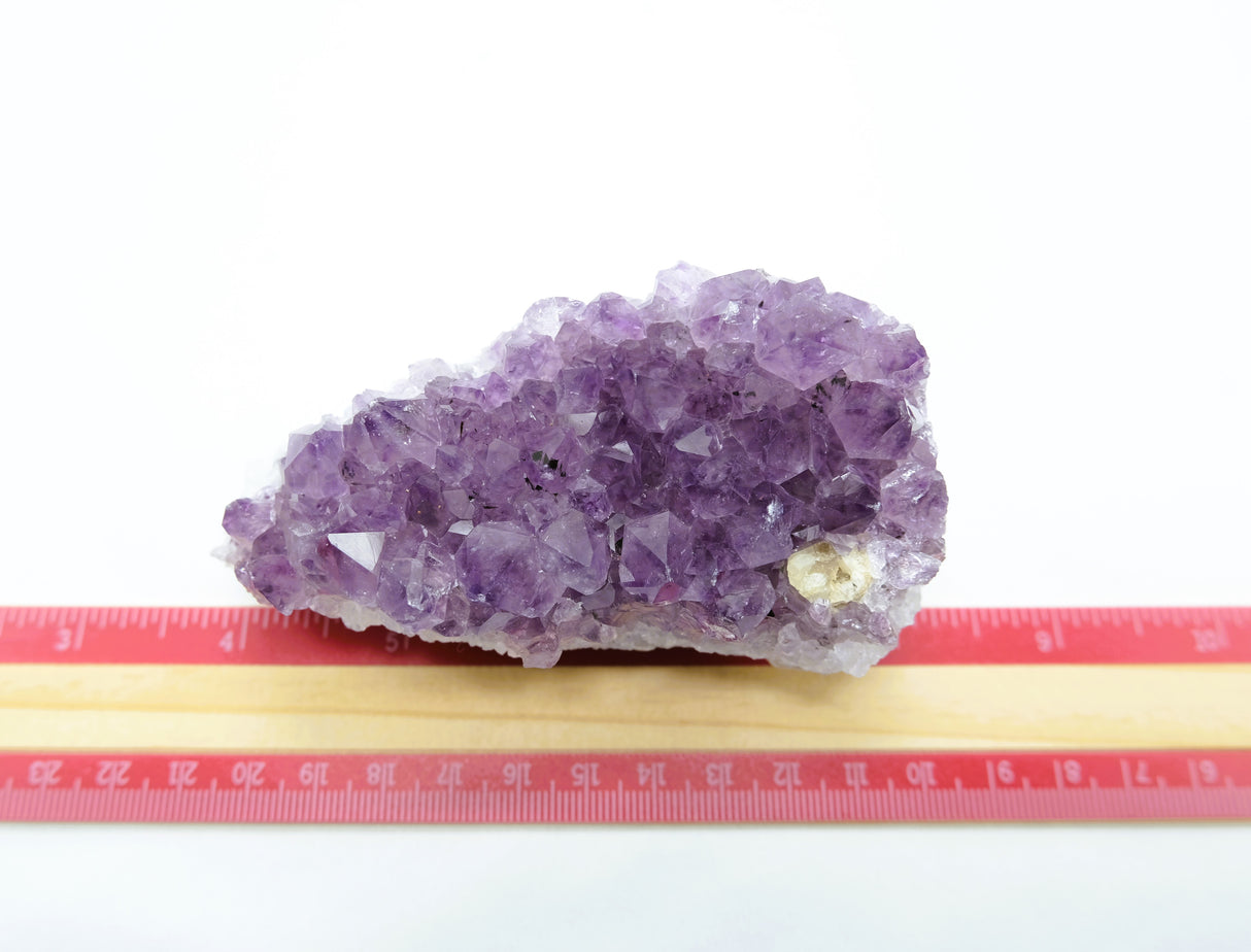 Amethyst Natural Crystal Cluster 106 | Standing Flat Base | 14 Ounces | Reiki Charged