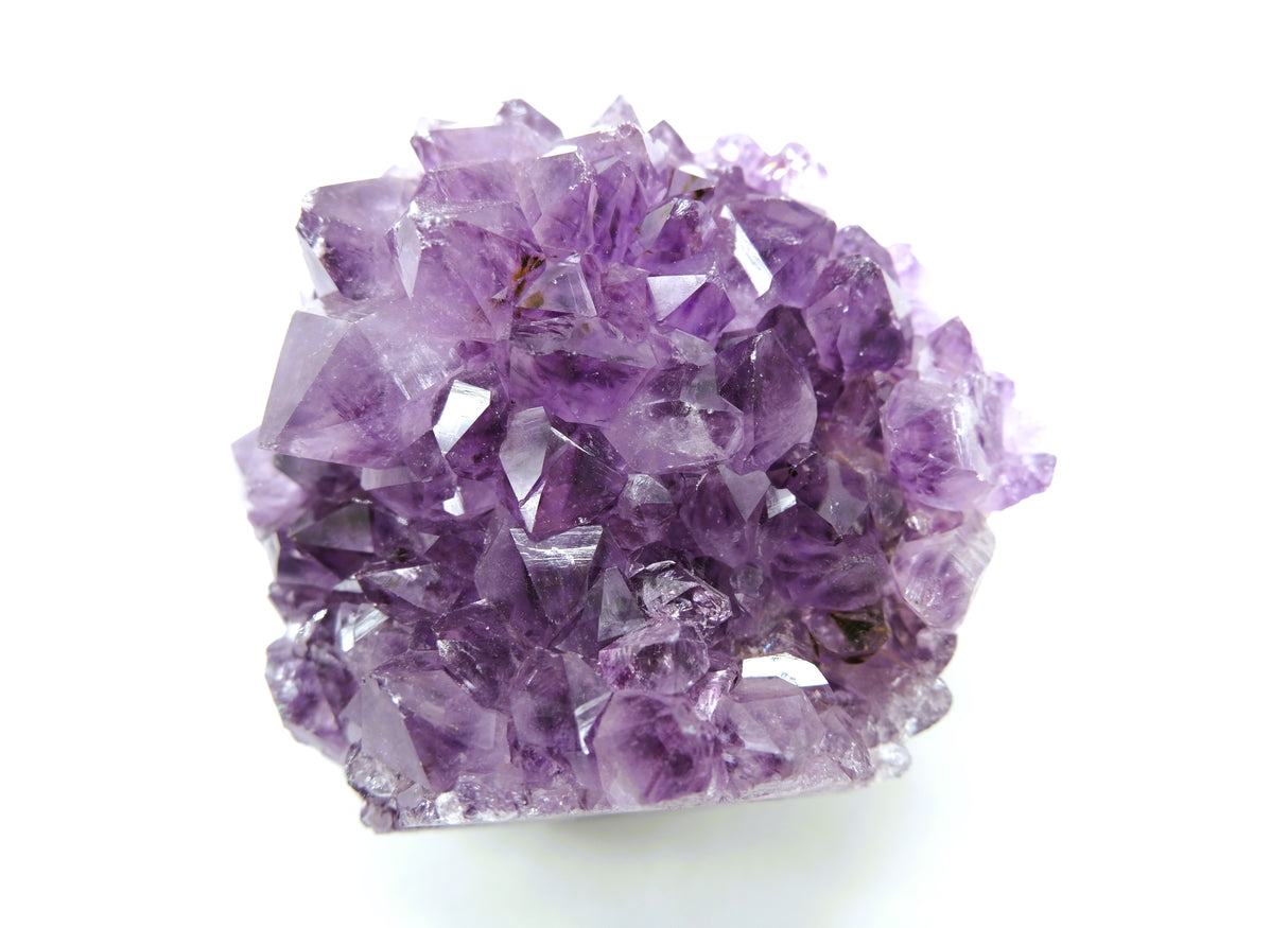 Amethyst Natural Crystal Cluster 107 | Standing Flat Base | 18 Ounces | Reiki Charged