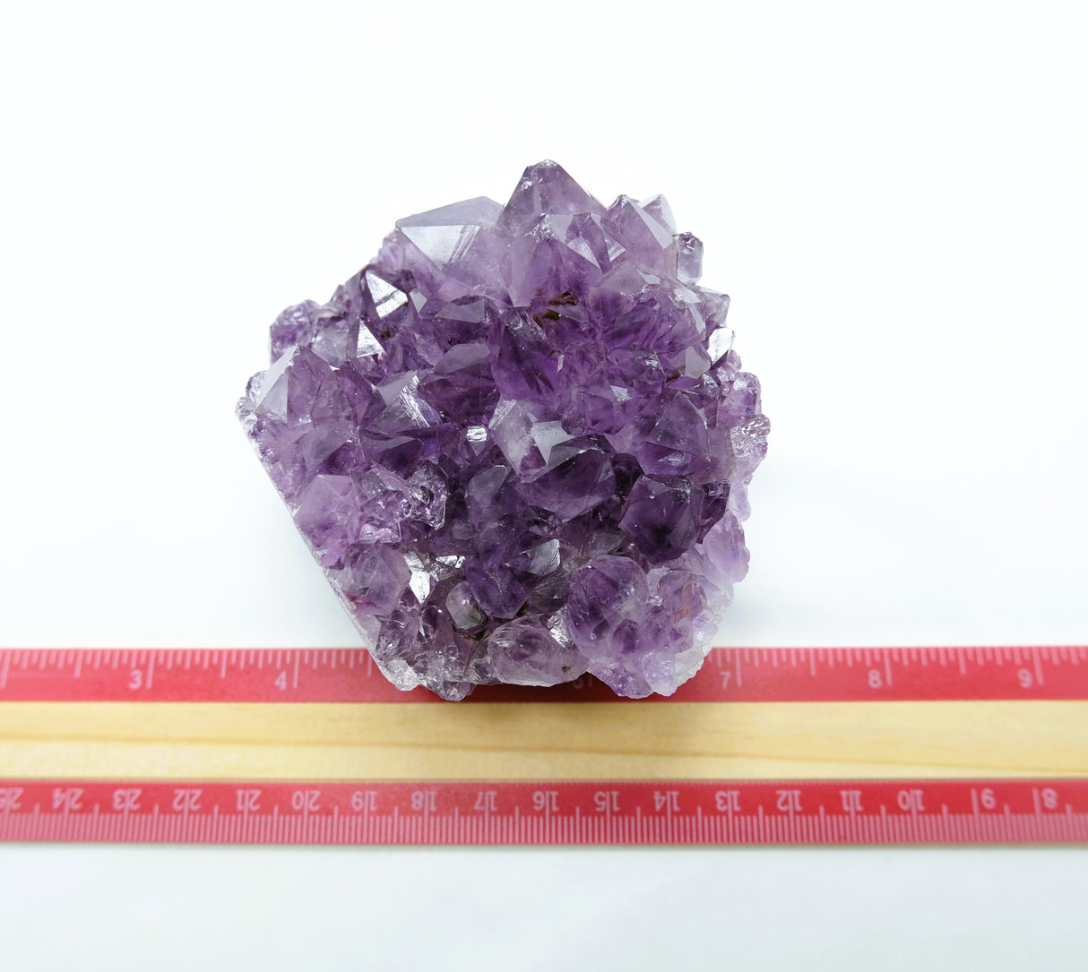Amethyst Natural Crystal Cluster 107 | Standing Flat Base | 18 Ounces | Reiki Charged