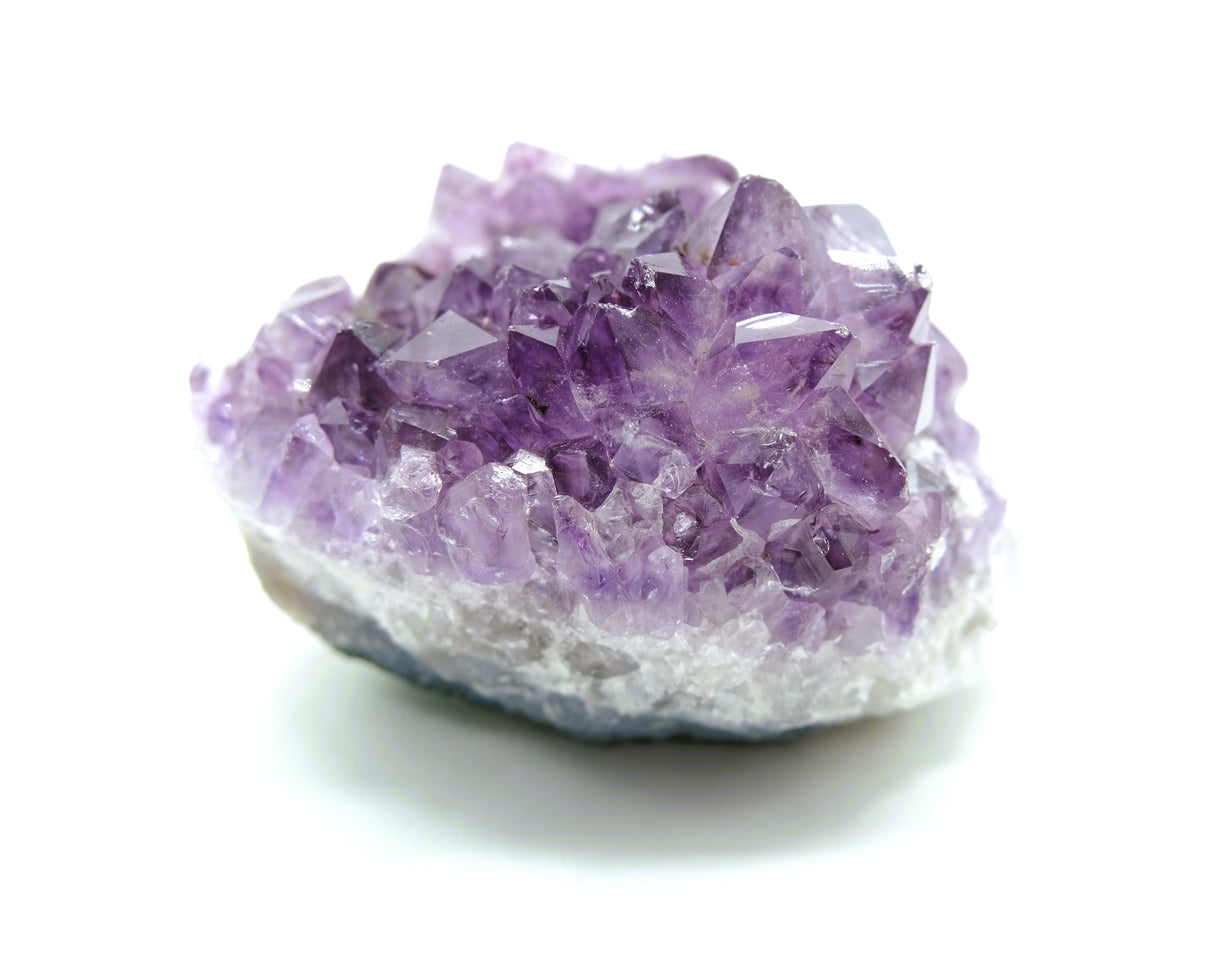 Amethyst Natural Crystal Cluster 107 | Standing Flat Base | 18 Ounces | Reiki Charged