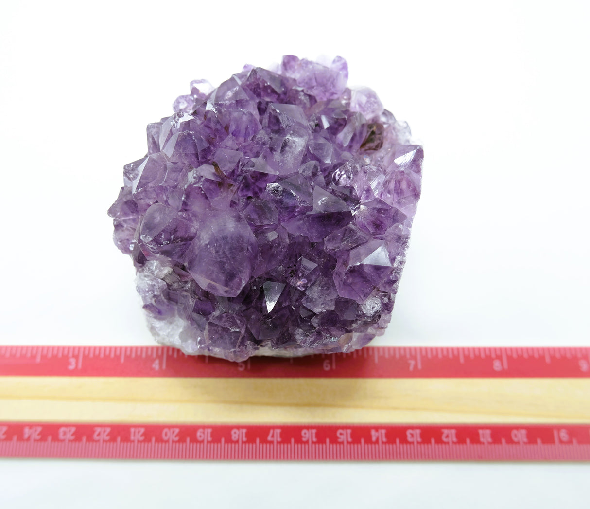 Amethyst Natural Crystal Cluster 107 | Standing Flat Base | 18 Ounces | Reiki Charged