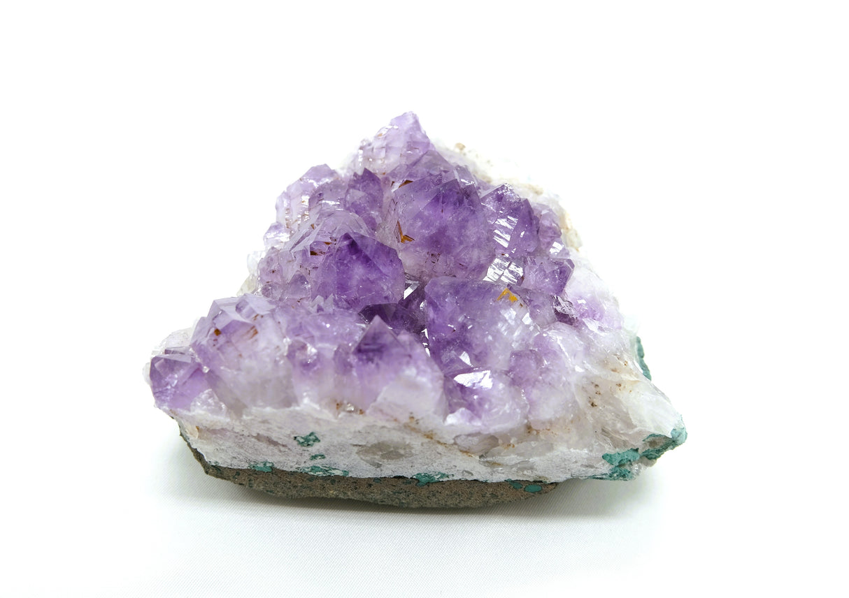 Amethyst Natural Crystal Cluster 108 | Standing Flat Base | 16 Ounces | Reiki Charged