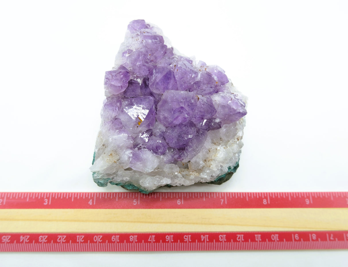 Amethyst Natural Crystal Cluster 108 | Standing Flat Base | 16 Ounces | Reiki Charged