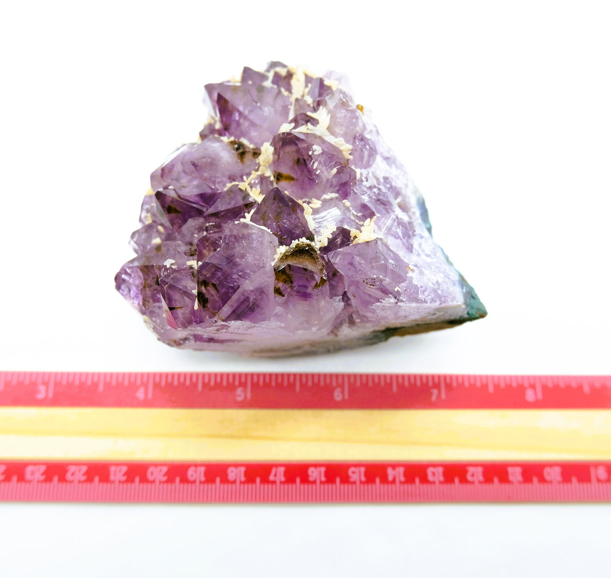 Amethyst Natural Crystal Cluster 109 | Standing Flat Base | 13.9 Ounces | Reiki Charged