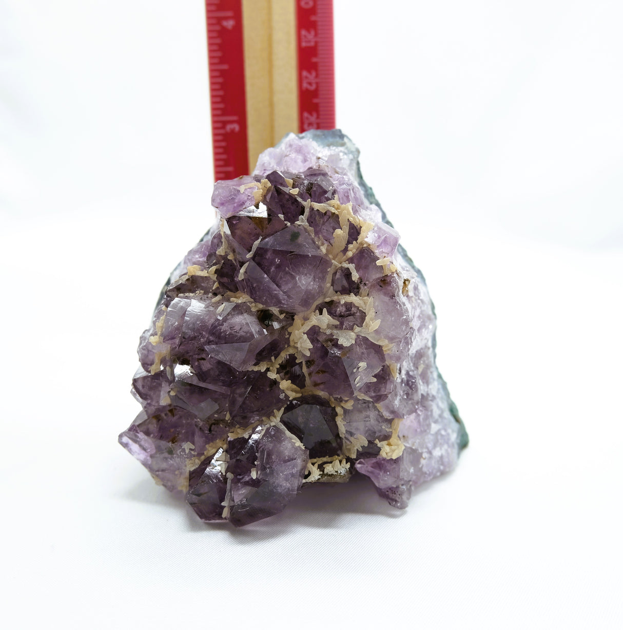 Amethyst Natural Crystal Cluster 109 | Standing Flat Base | 13.9 Ounces | Reiki Charged