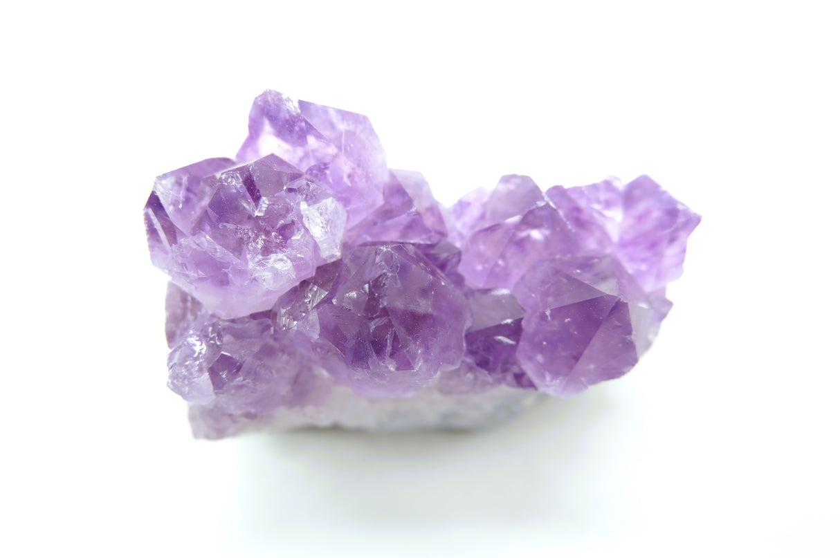 Amethyst Natural Crystal Cluster 110 | Standing Flat Base | 11.6 Ounces | Reiki Charged