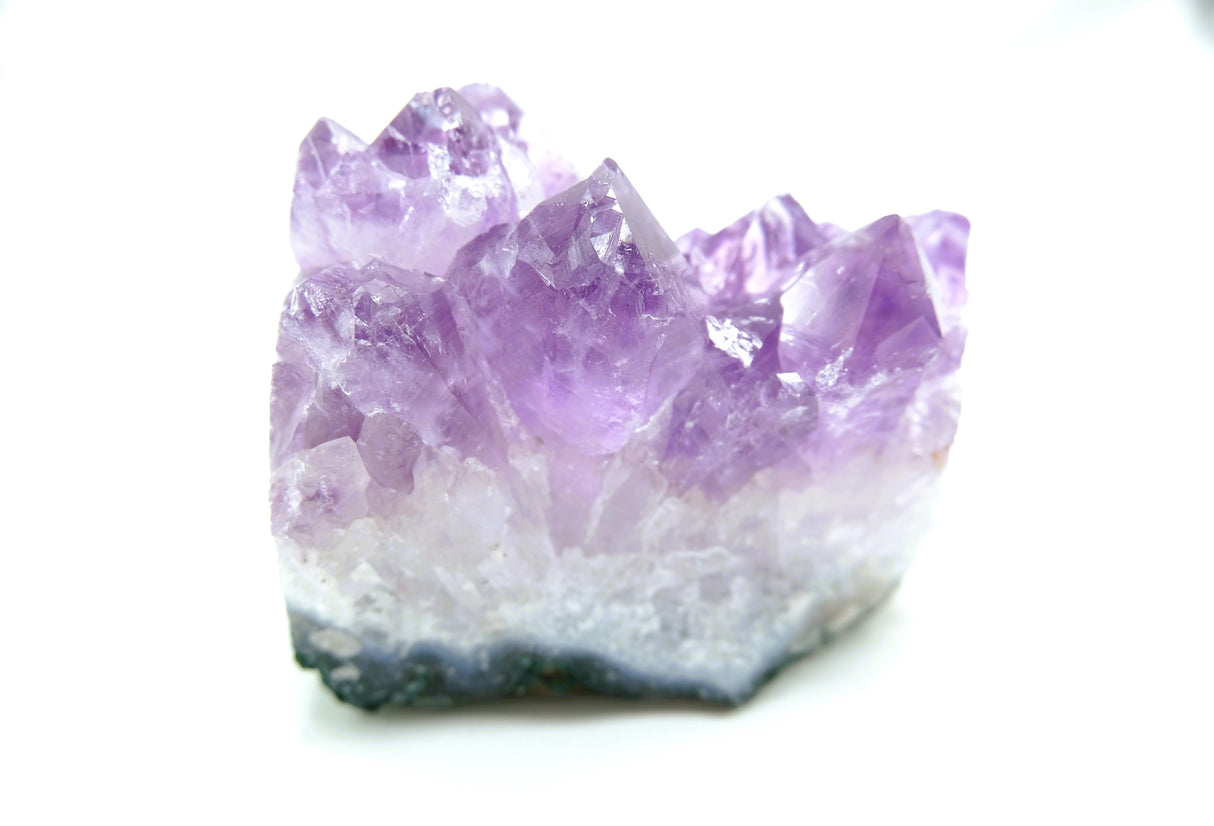 Amethyst Natural Crystal Cluster 110 | Standing Flat Base | 11.6 Ounces | Reiki Charged