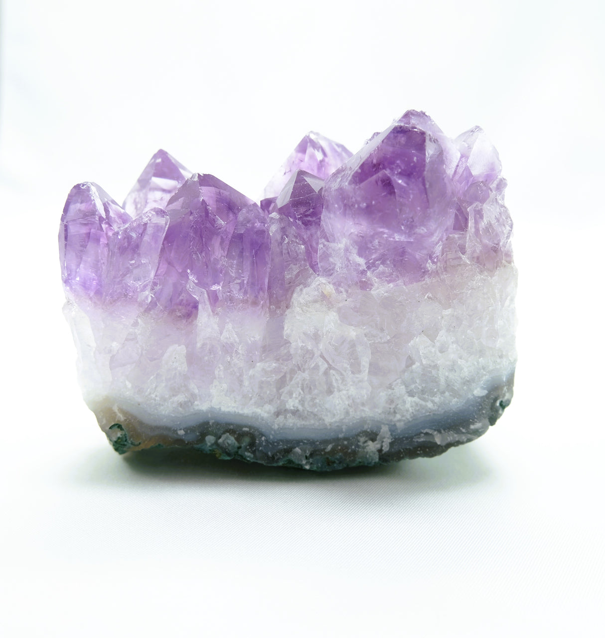 Amethyst Natural Crystal Cluster 110 | Standing Flat Base | 11.6 Ounces | Reiki Charged