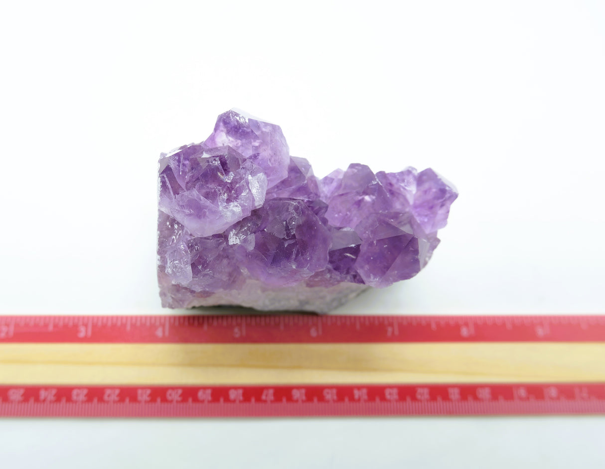 Amethyst Natural Crystal Cluster 110 | Standing Flat Base | 11.6 Ounces | Reiki Charged