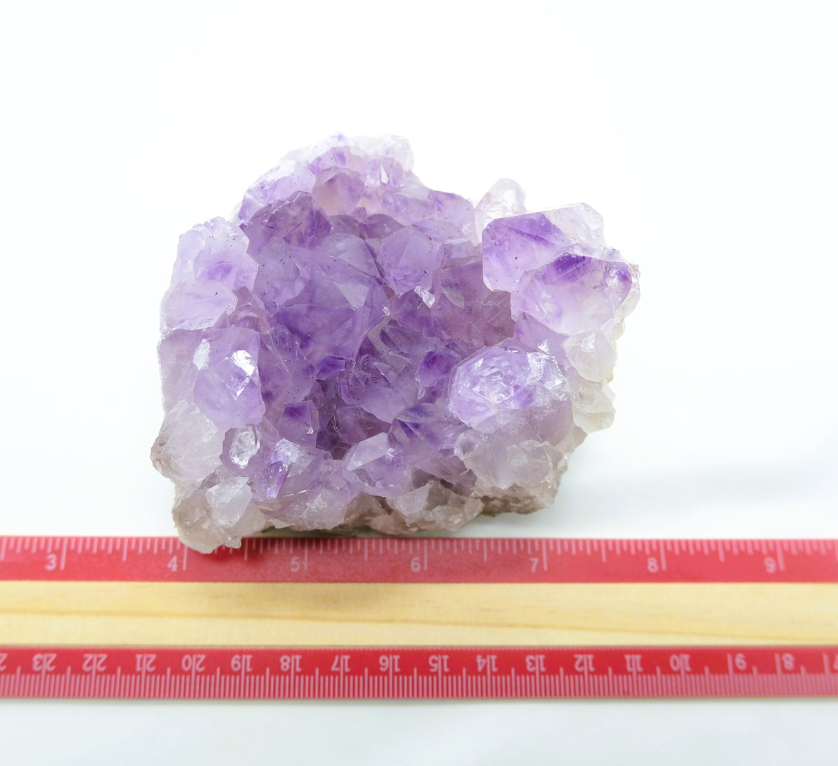 Amethyst Natural Crystal Cluster 111 | Standing Flat Base | 17.5 Ounces | Reiki Charged