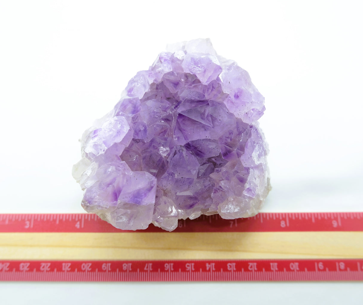 Amethyst Natural Crystal Cluster 111 | Standing Flat Base | 17.5 Ounces | Reiki Charged