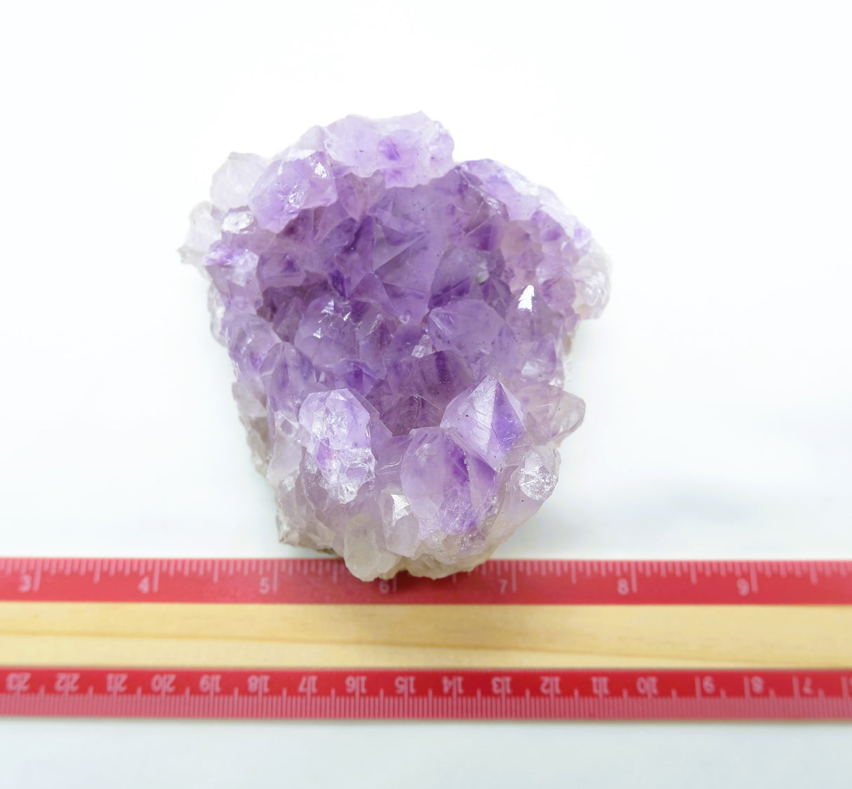 Amethyst Natural Crystal Cluster 111 | Standing Flat Base | 17.5 Ounces | Reiki Charged