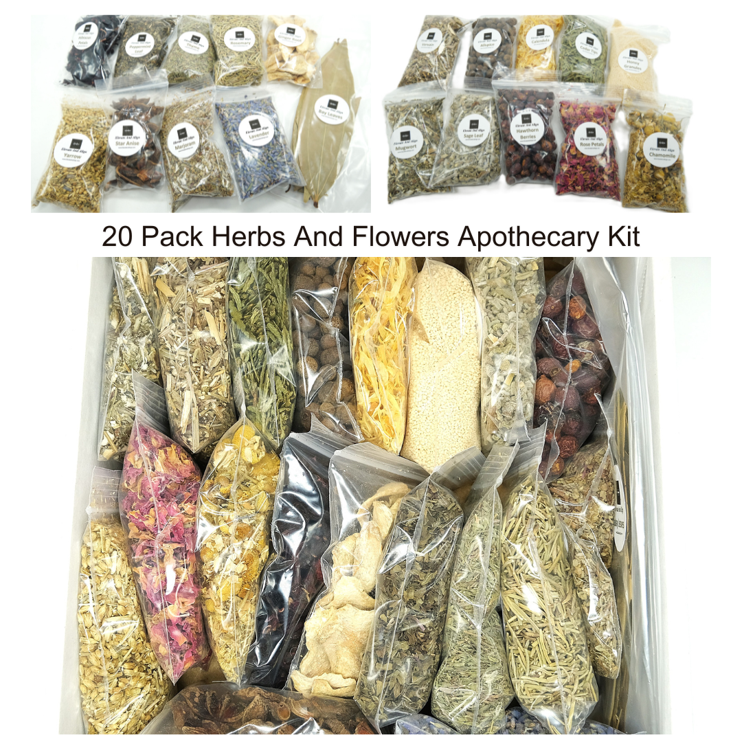 20 Piece Dried Herbs And Flowers Kit | Herbal Spell Kit | Potpourri Kit