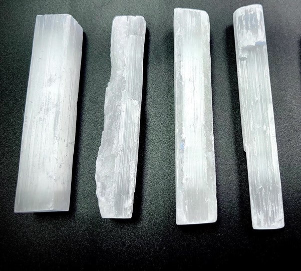 Natural Raw Selenite Wand | 4 Inches | Reiki Charged | Ethically Sourced