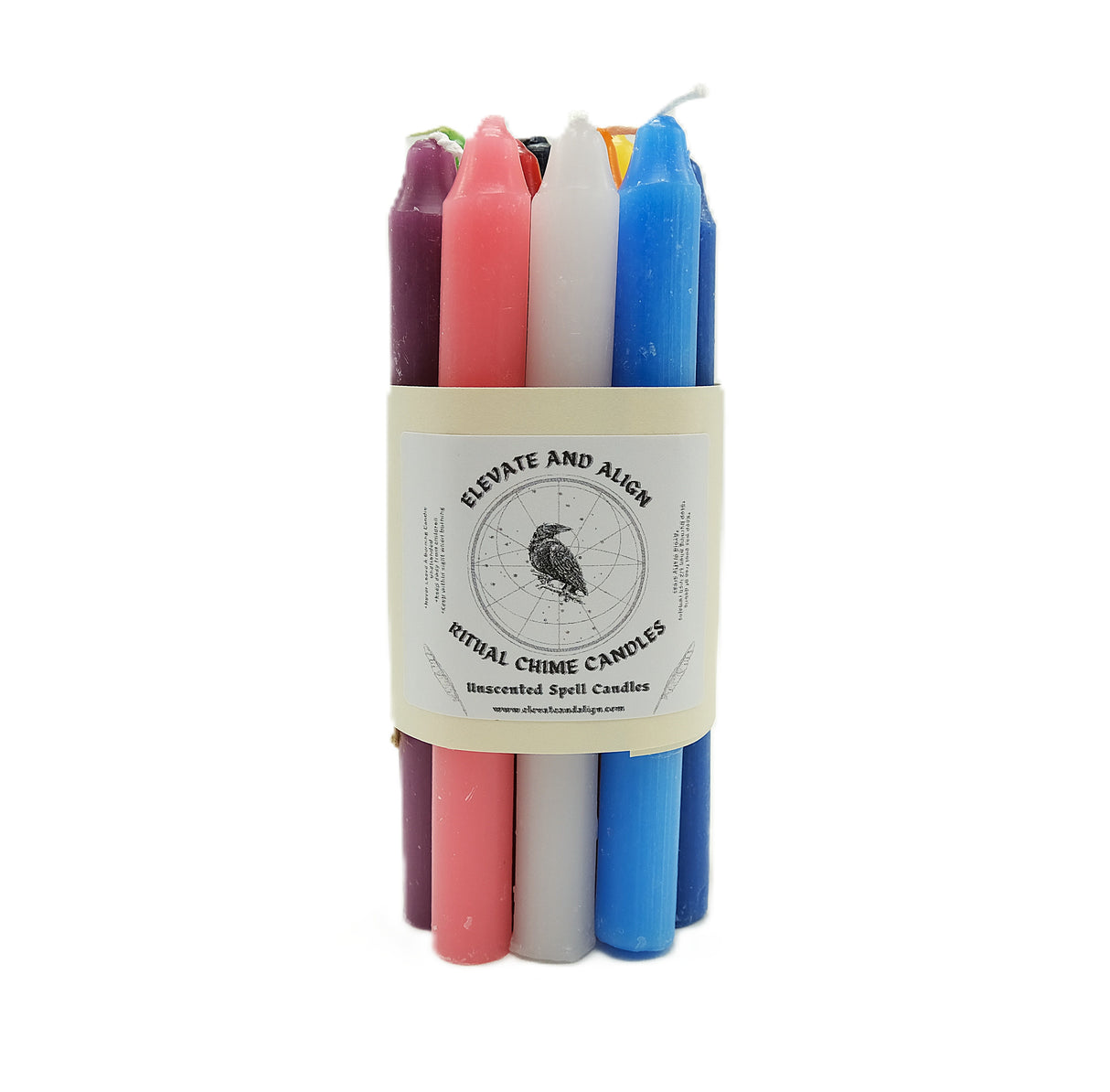 10 Pack 5 Inch Chime Candles | Variety Pack | Spell Candles | Ritual Candles | 10 Colors | Unscented