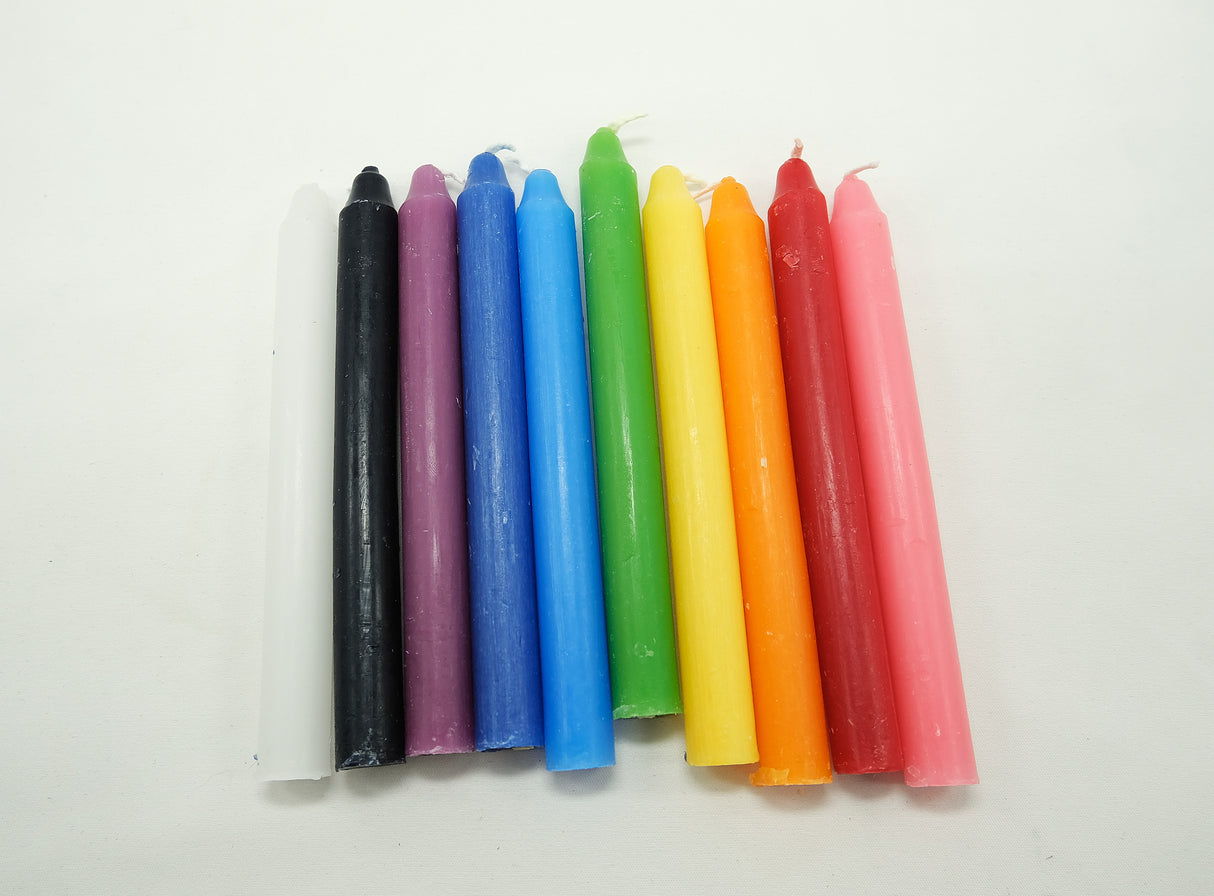 10 Pack 5 Inch Chime Candles | Variety Pack | Spell Candles | Ritual Candles | 10 Colors | Unscented