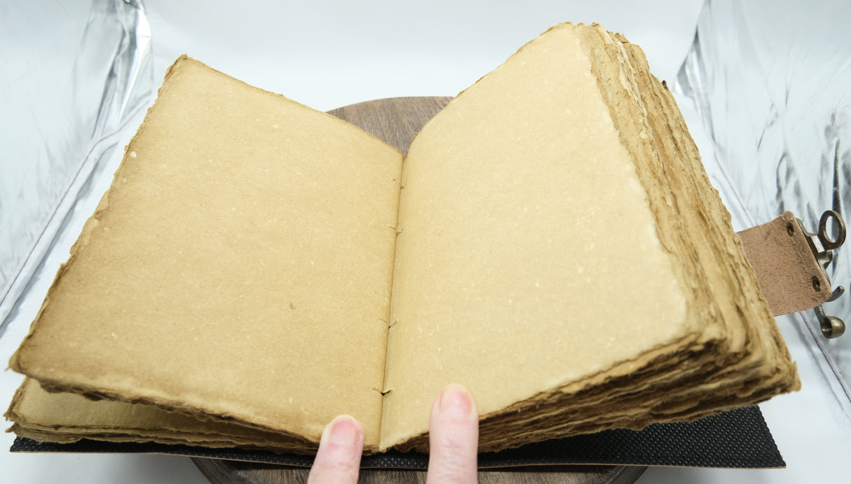 7 Chakras with Bead Embossed Leather Blank Pages Journal | Spell Book | Journaling | Diary