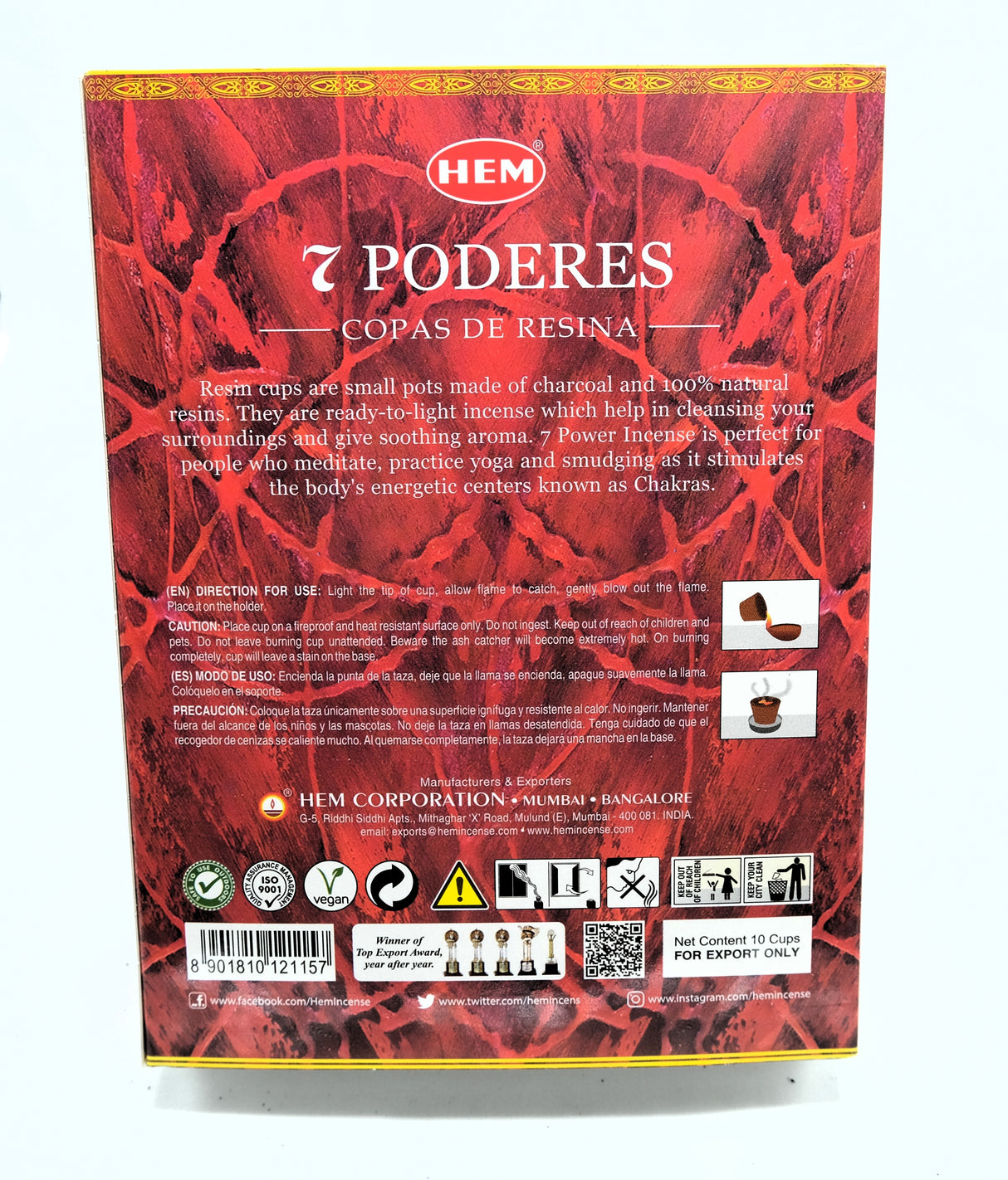 Hem Incense Resin Cups - Benzoin, Damar, 7 Powers, Pure House, And More