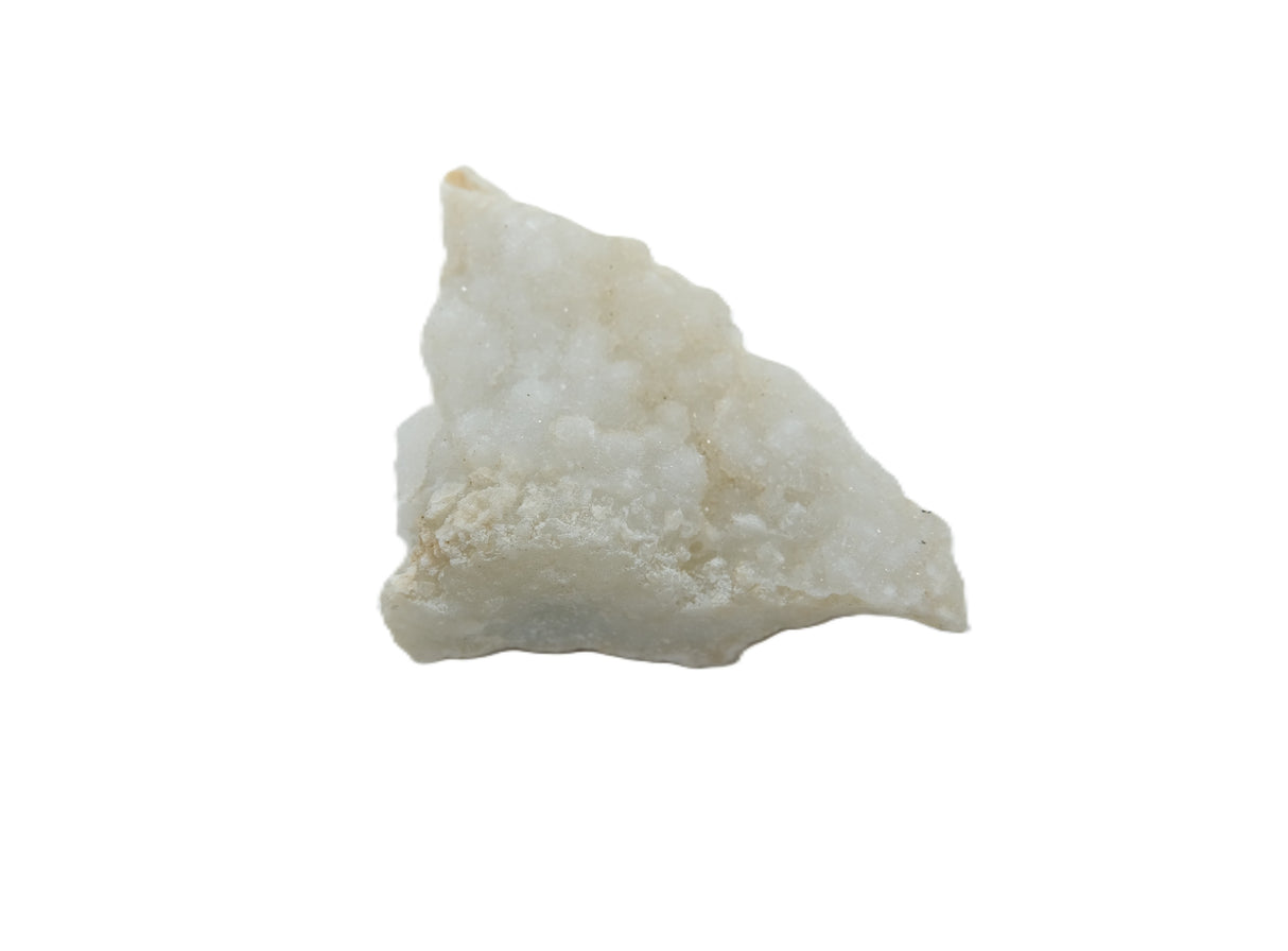 Raw White Agate Druzy Crystal Geode Clusters | Many Sizes