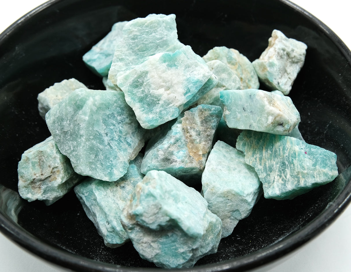 Natural Amazonite Raw Crystals Rough Chunks | 2 Pieces | 50g | Ethically Sourced