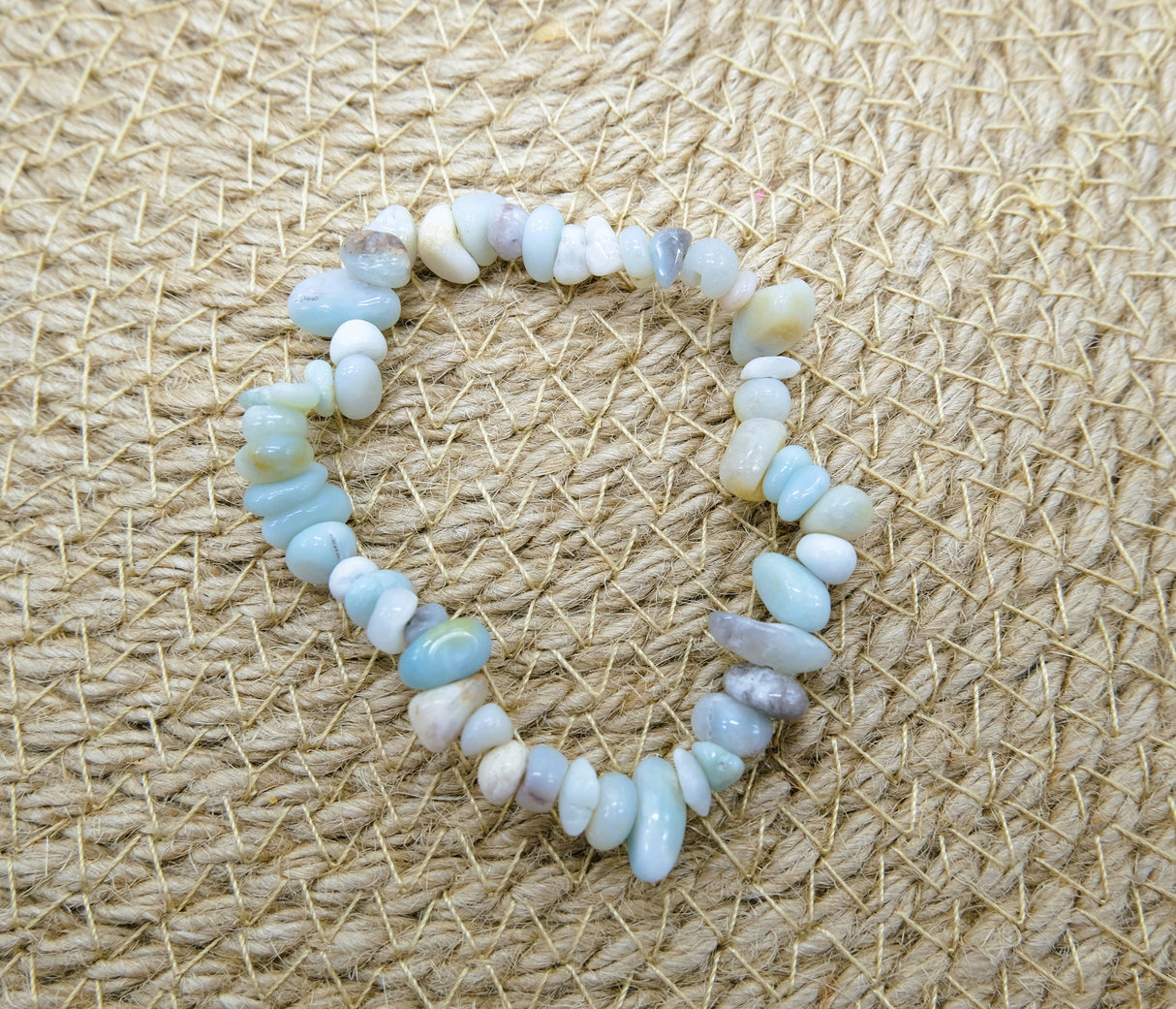 Natural Amazonite Gemstone Chip Bracelet