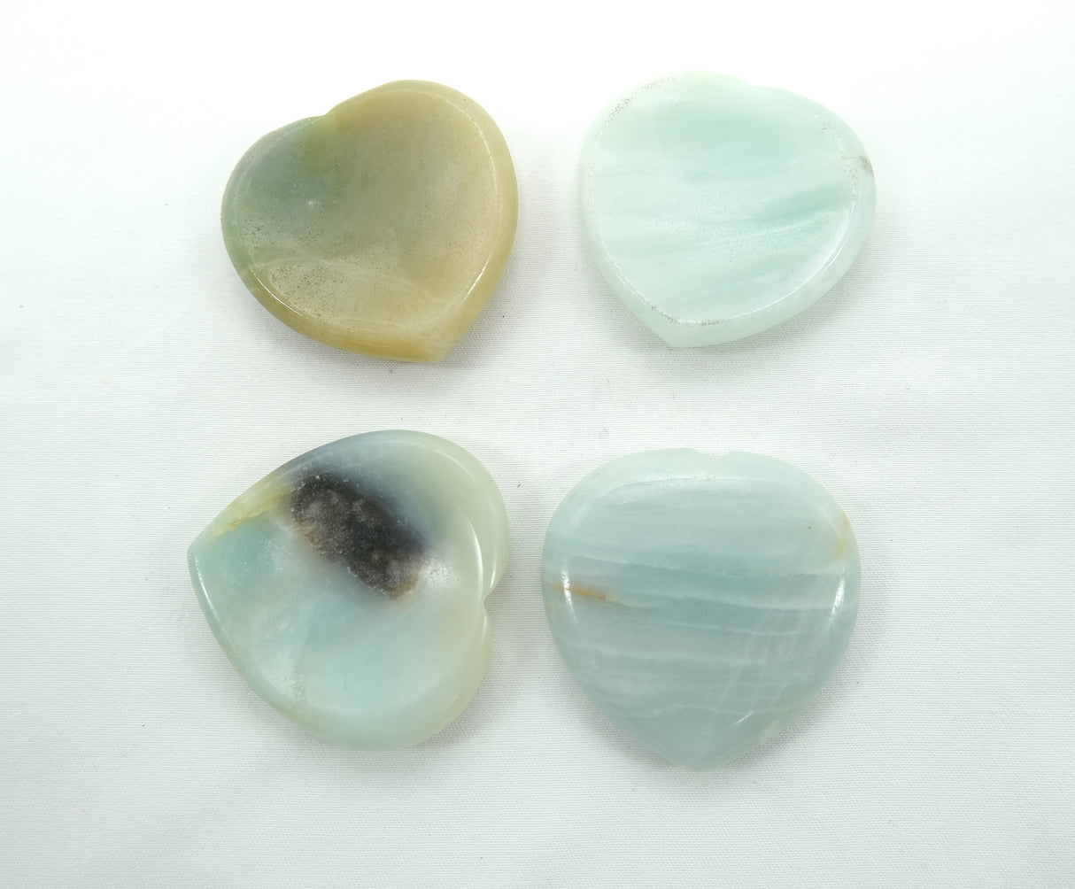 Various Heart Shaped Worry Stones