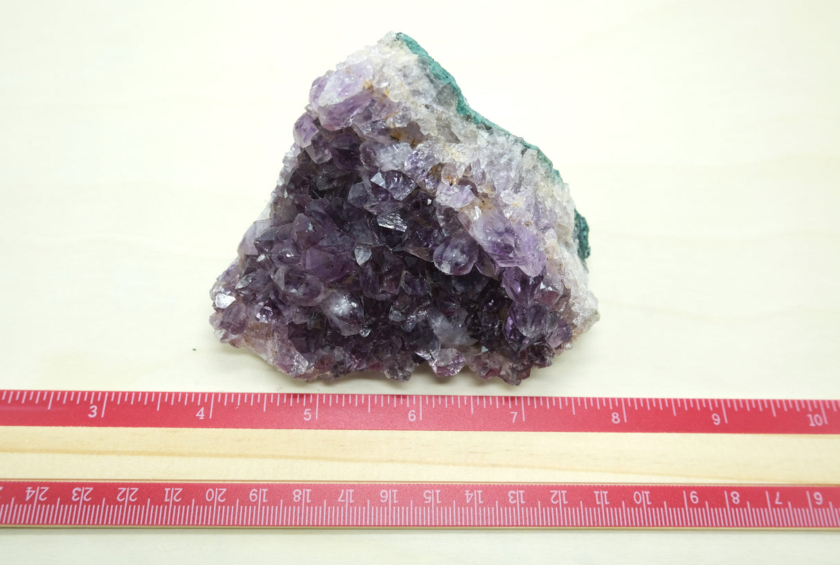 Amethyst Crystal Cluster 101 | Standing Flat Base | 15 Ounces | Reiki Charged