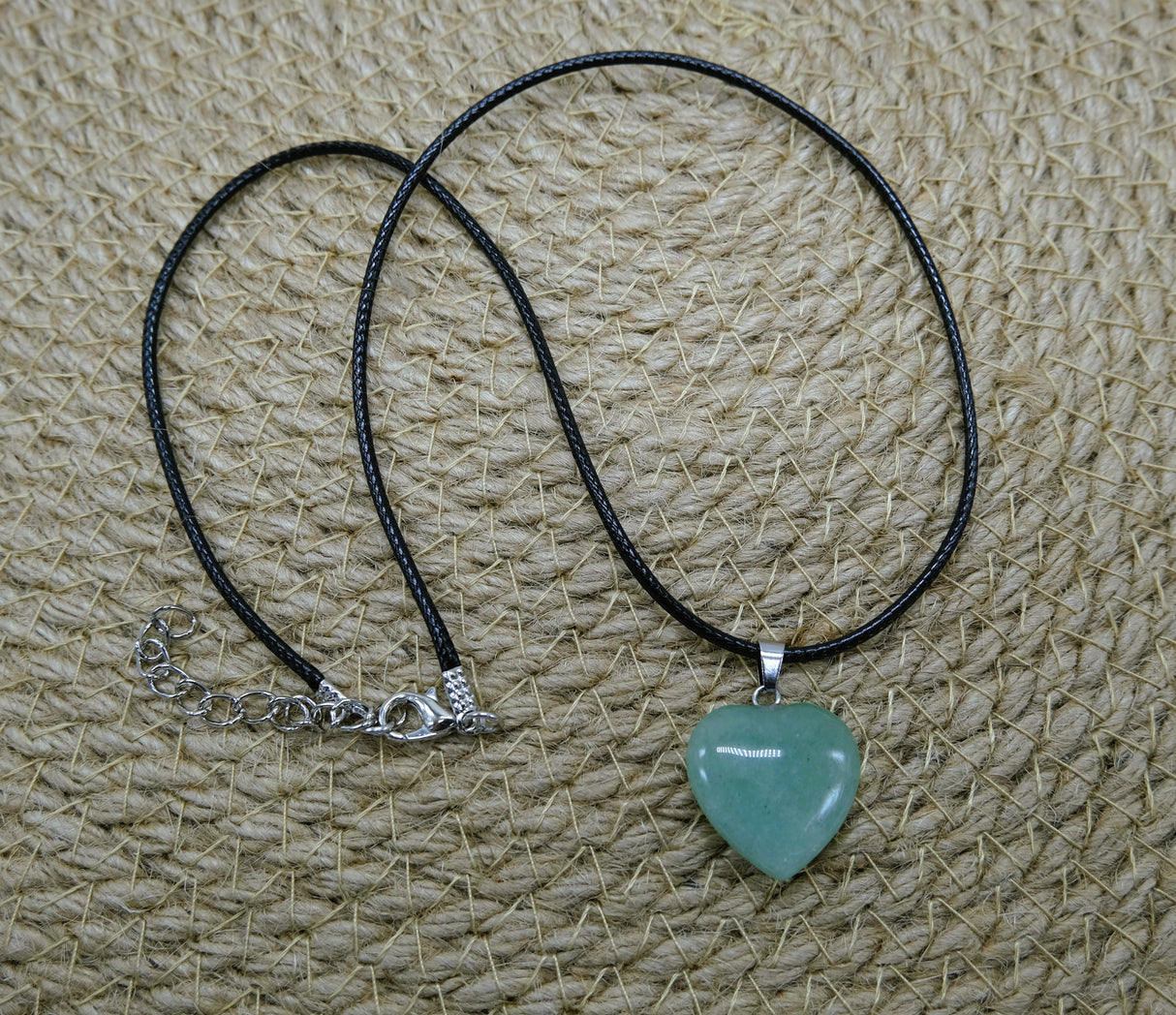 Natural Aventurine Heart Pendant Necklace | Aventurine Jewelry