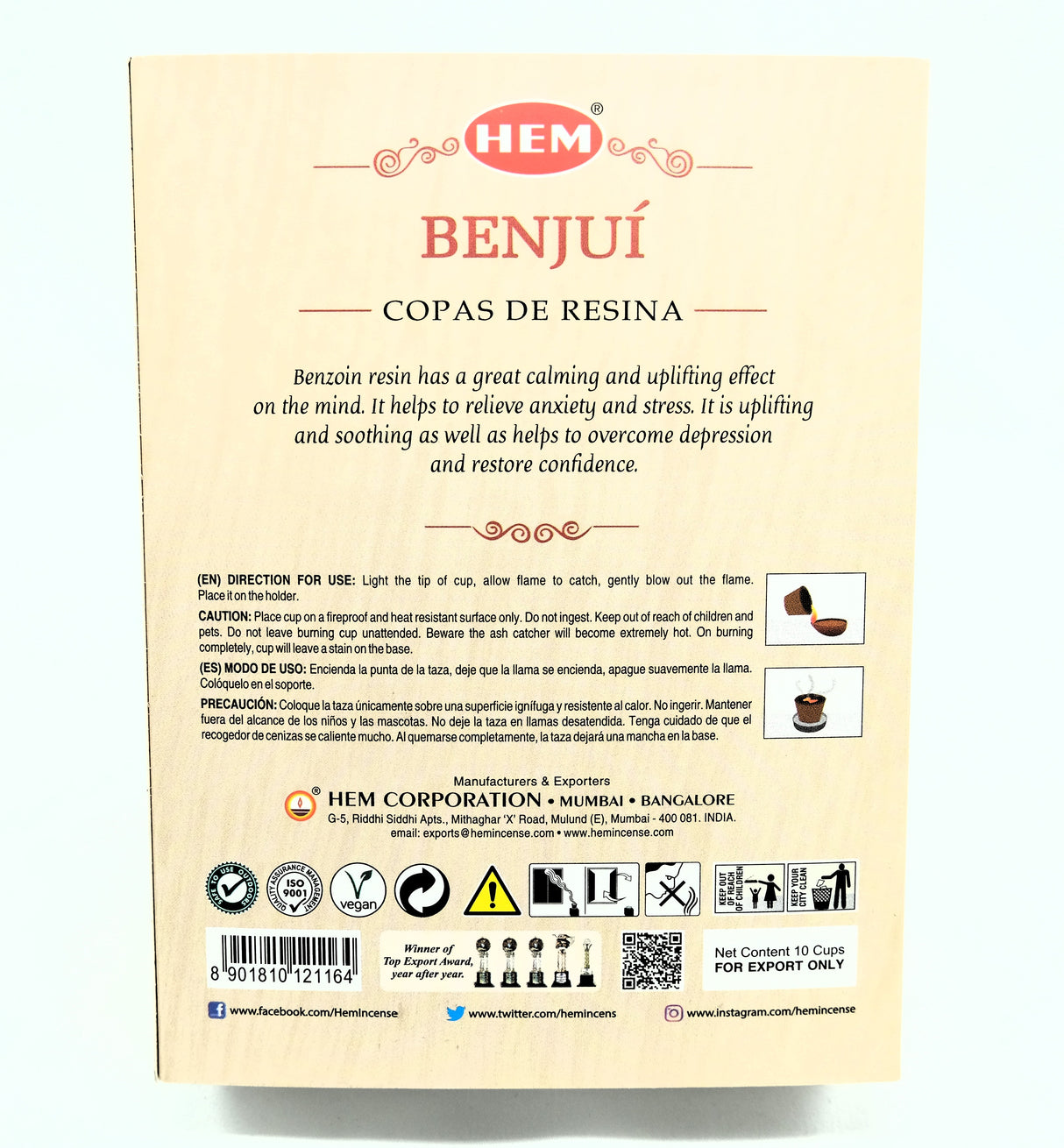 Hem Incense Resin Cups - Benzoin, Damar, 7 Powers, Pure House, And More