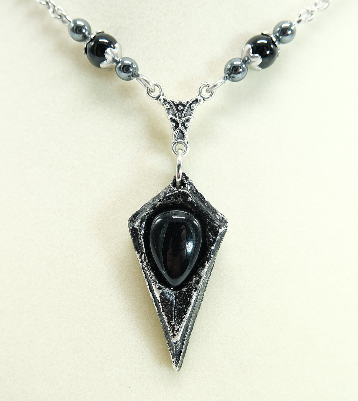 Black Onyx Pendulum Pendant Necklace