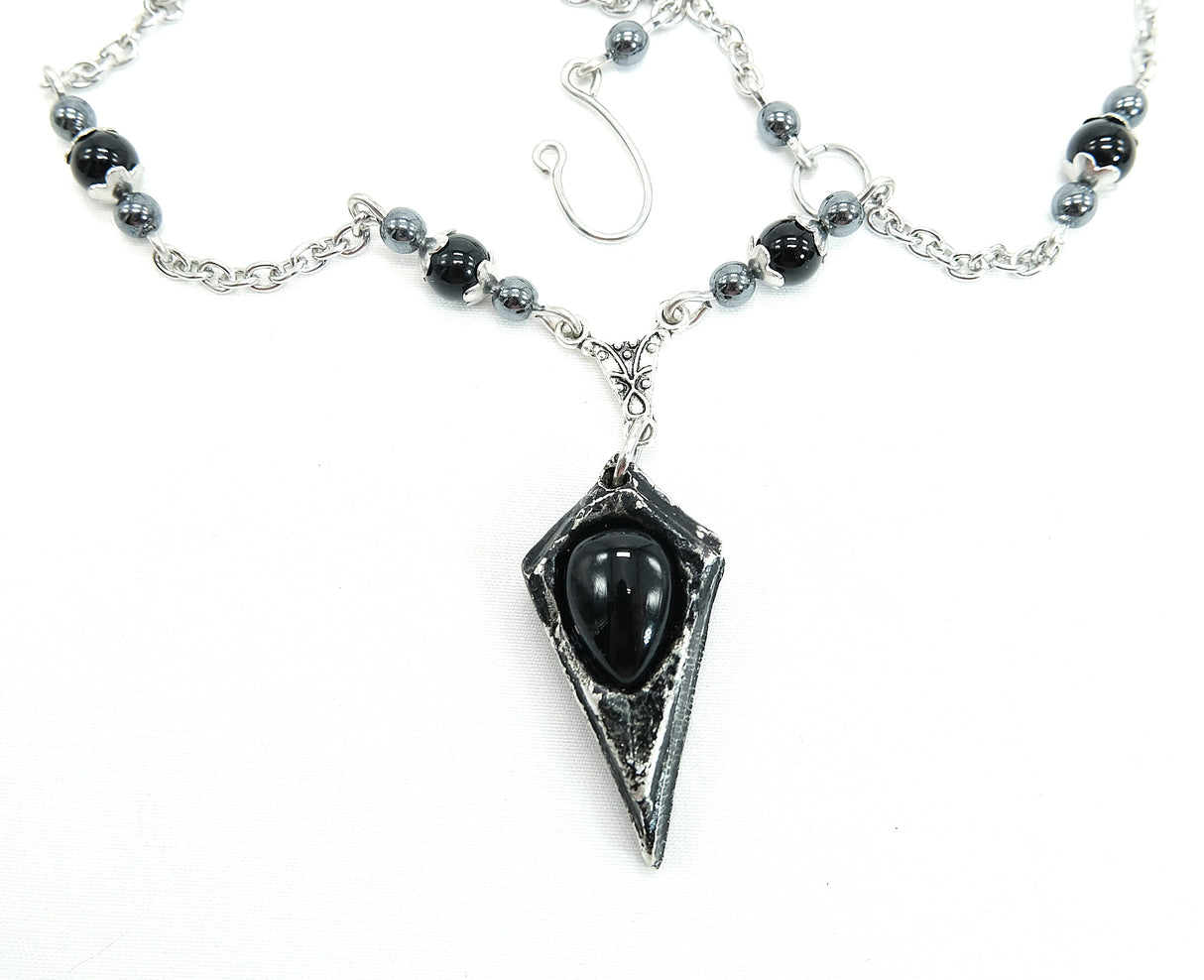 Black Onyx Pendulum Pendant Necklace
