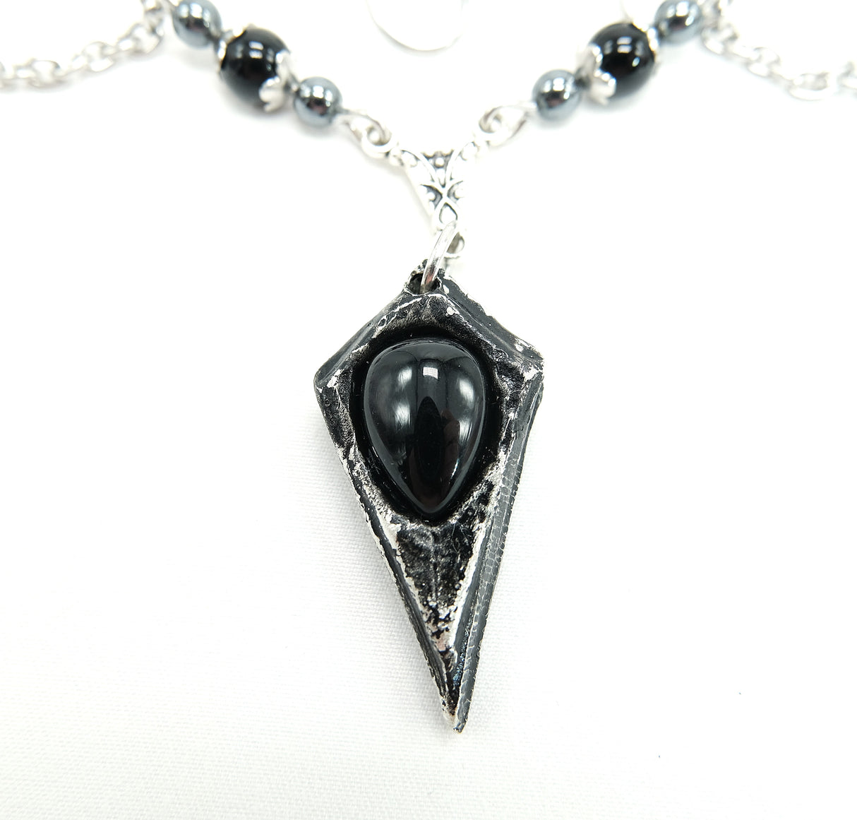 Black Onyx Pendulum Pendant Necklace