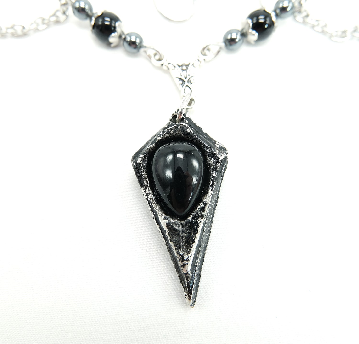 Black Onyx Pendulum Pendant Necklace