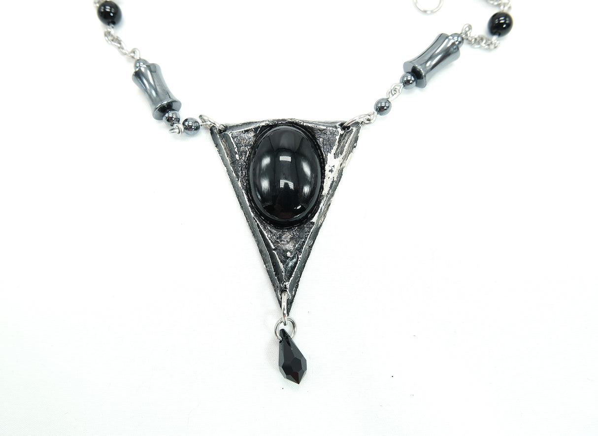 Black Onyx Triad Necklace