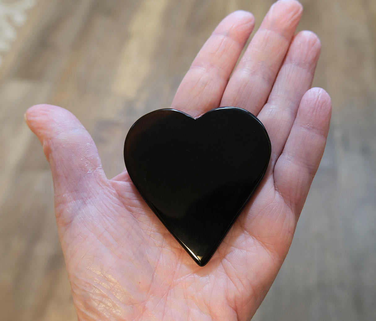 Black Polished Heart Shaped Agate Slices