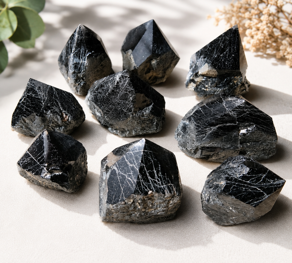 Black Tourmaline Polished Point – Grounding & Protection Crystal