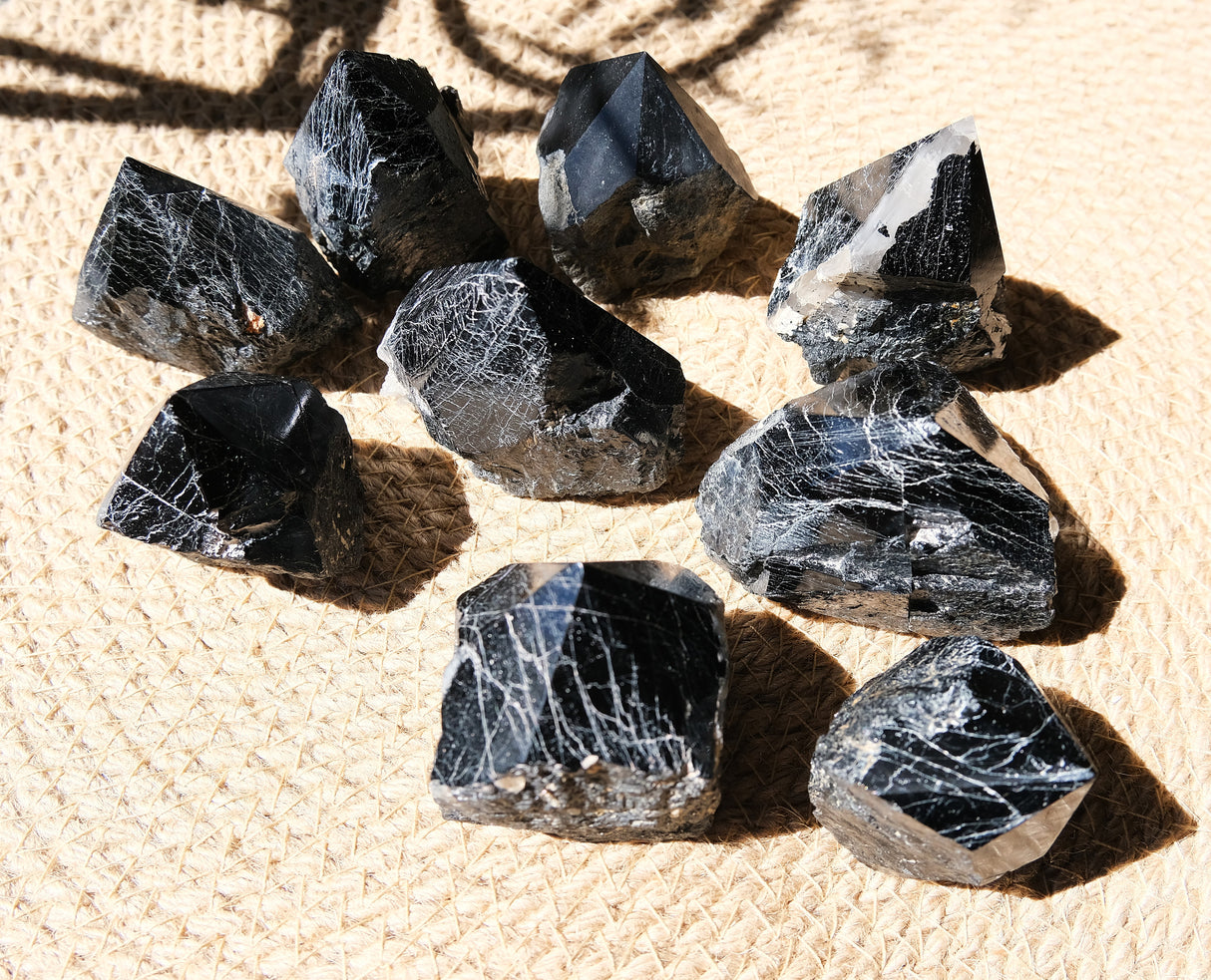 Black Tourmaline Polished Point – Grounding & Protection Crystal