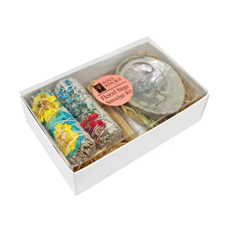 Blues Floral Sage Smudge Kit | Manifestation Kit | Reiki Charged