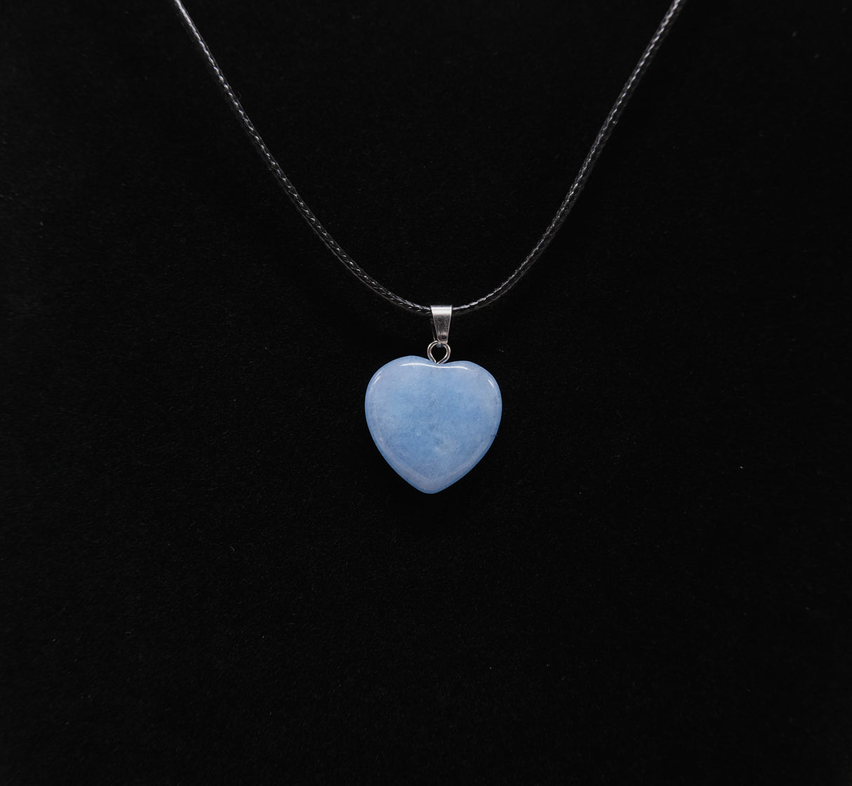 Blue Quartz Heart Pendant Necklace | Blue Quartz Jewelry