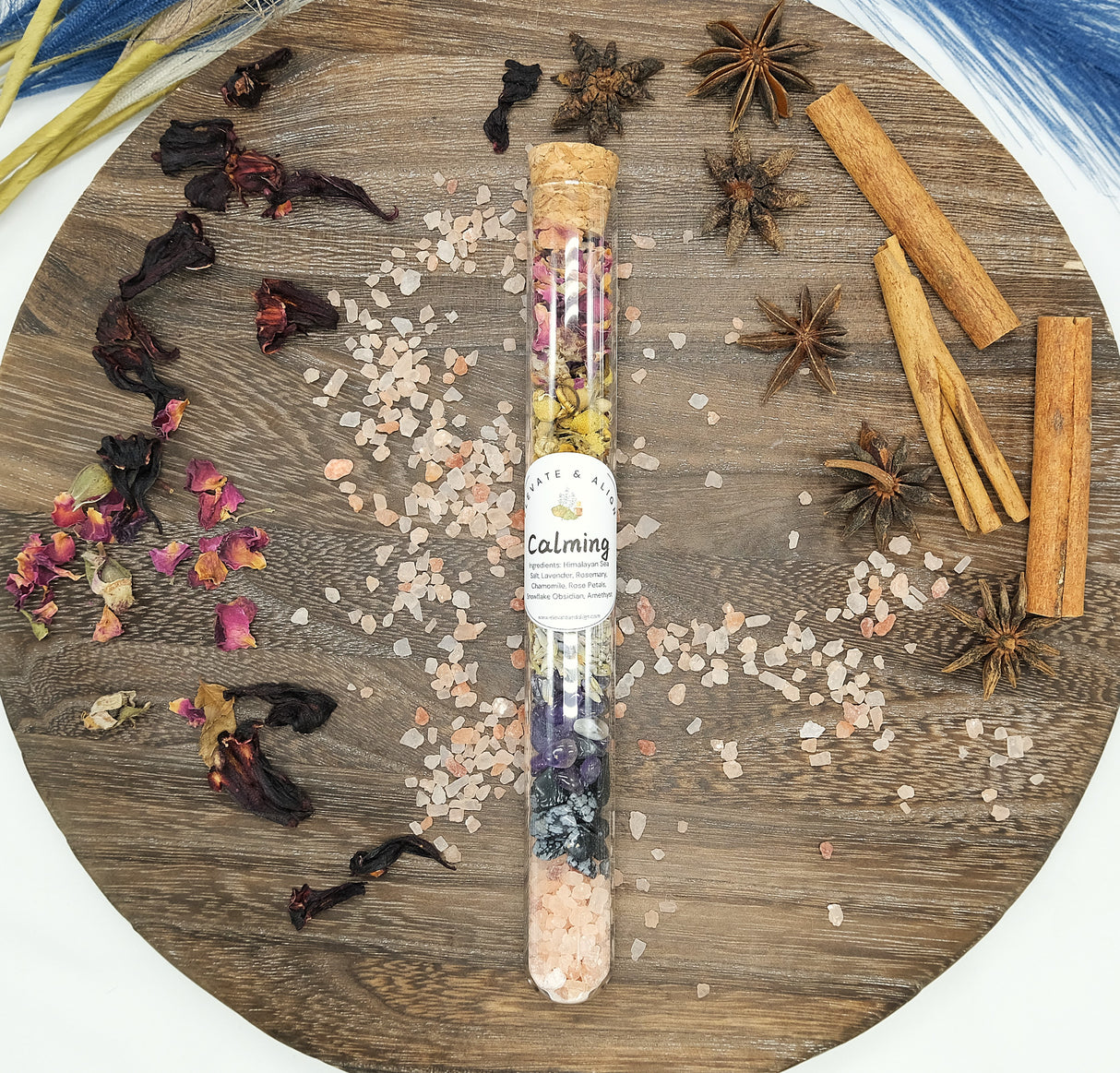 Large Spell Jar Glass Tube - Protection, Luck & Success, Love, Emotional Healing, Happiness, Money, Calming, Confidence