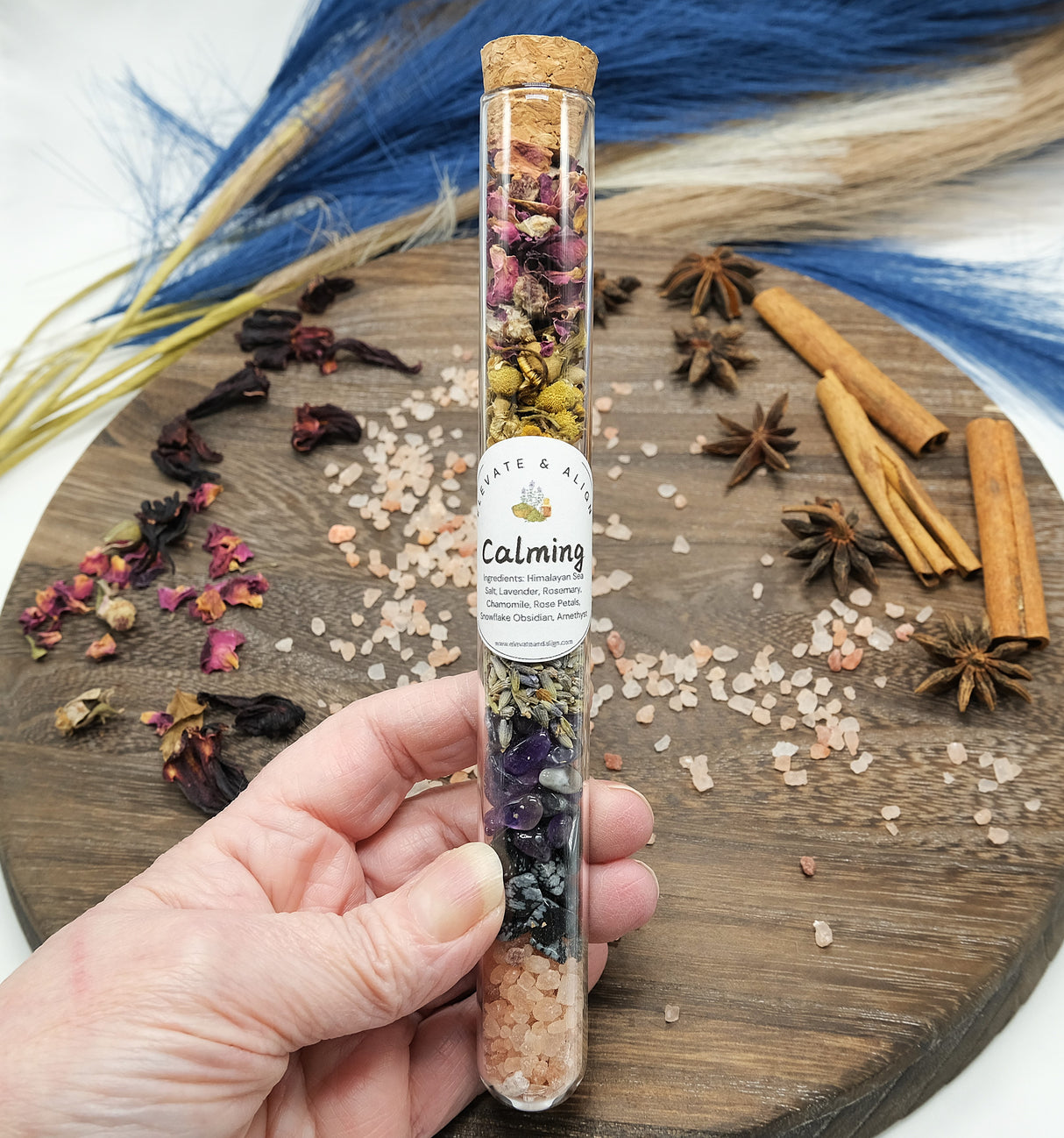 Large Spell Jar Glass Tube - Protection, Luck & Success, Love, Emotional Healing, Happiness, Money, Calming, Confidence