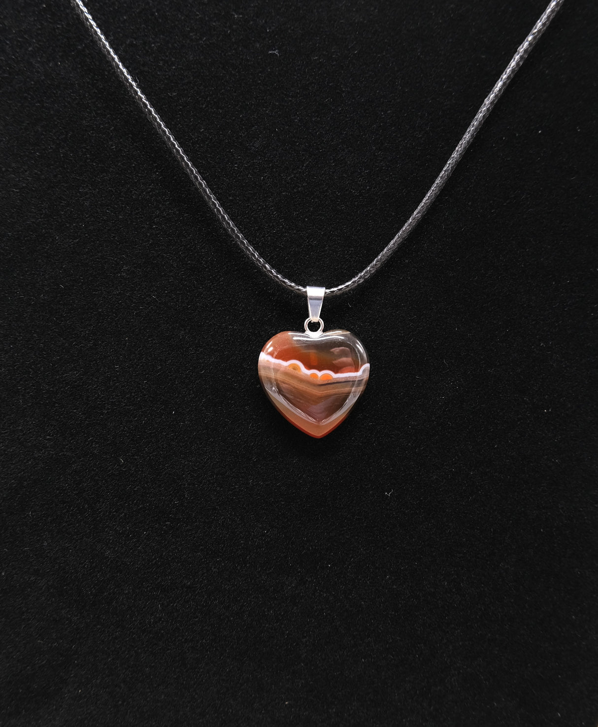 Natural Carnelian Heart Pendant Necklace | Carnelian Jewelry