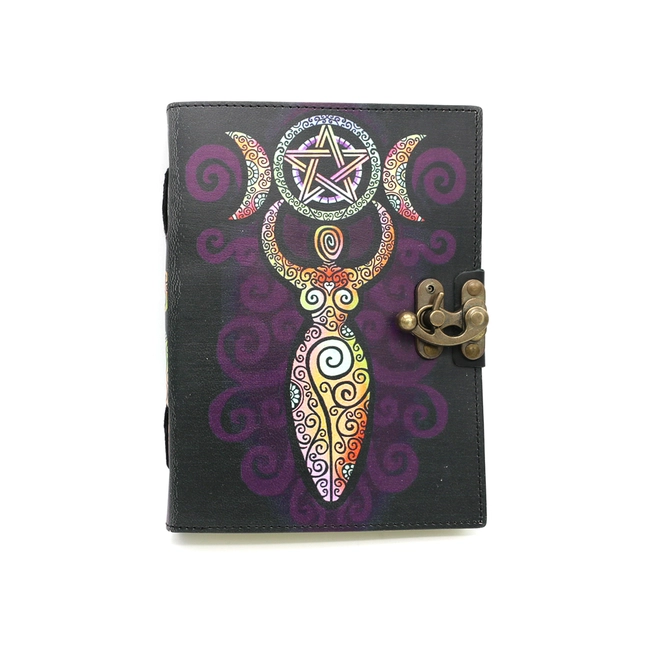 Celestial Goddess Leather Blank Pages Journal | Spell Book | Journaling | Diary