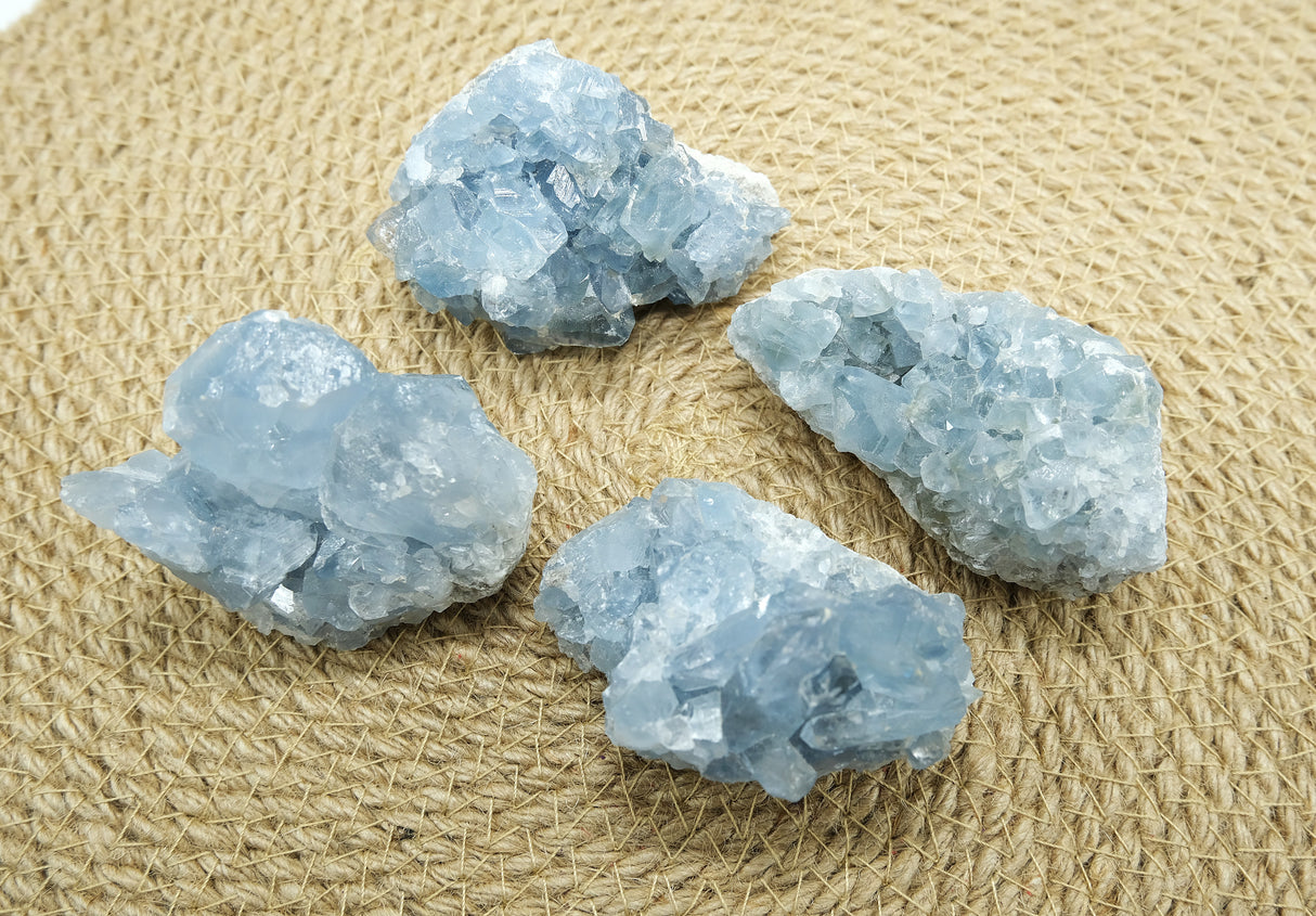 Raw Celestite Clusters from Madagascar