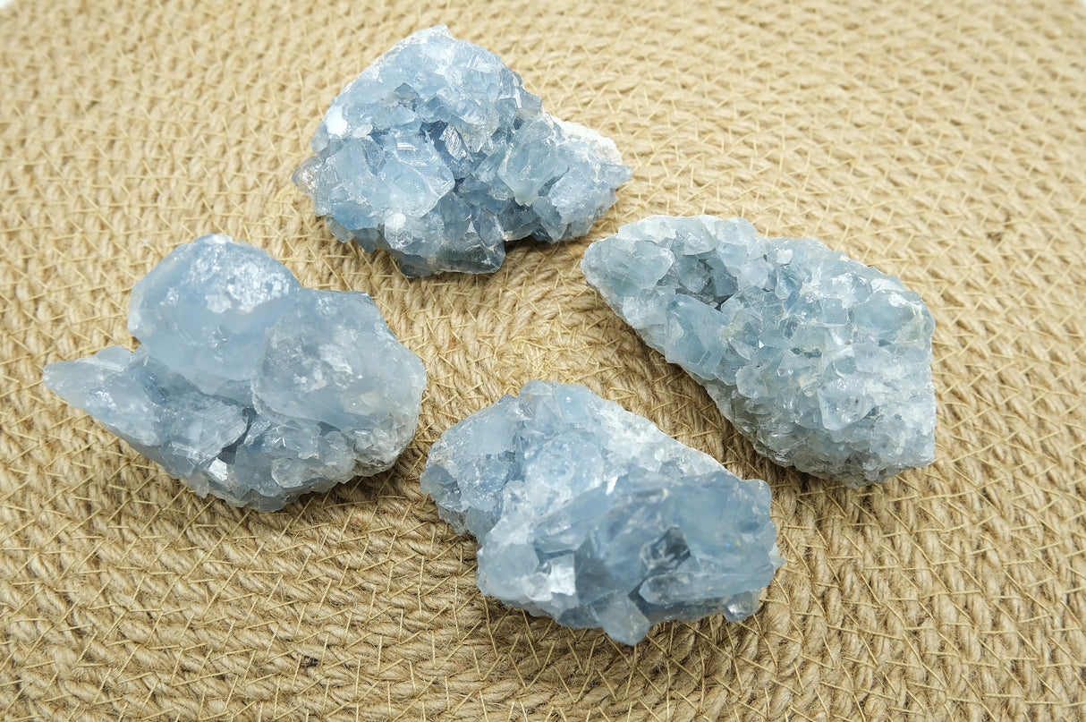 Raw Celestite Clusters from Madagascar